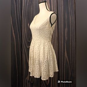 White A-Line V-neck Tank Dress